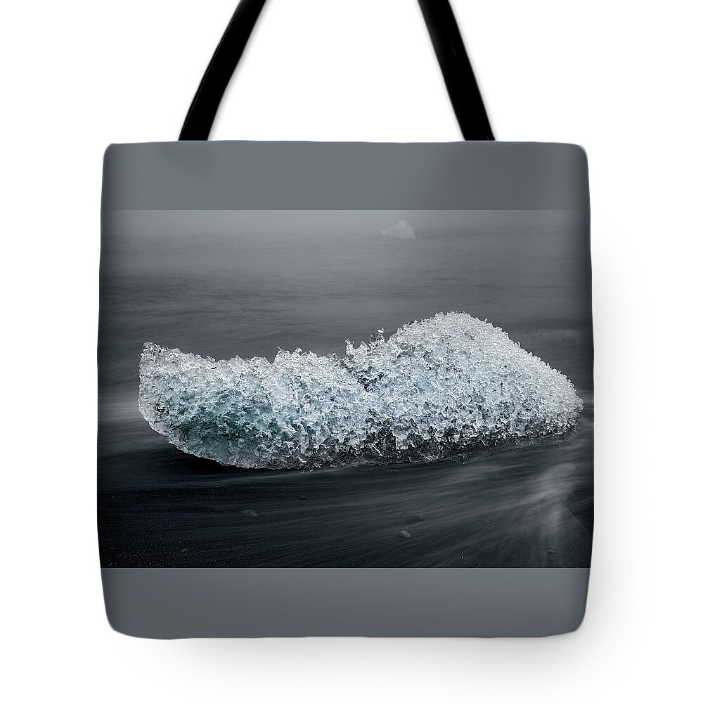 Diamond Beach Tote Bag featuring the photograph Iceland - jewel by Olivier Parent