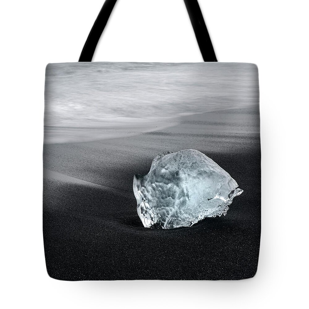 Diamond Beach Tote Bag featuring the photograph Iceland - rough diamond at Diamond beach by Olivier Parent