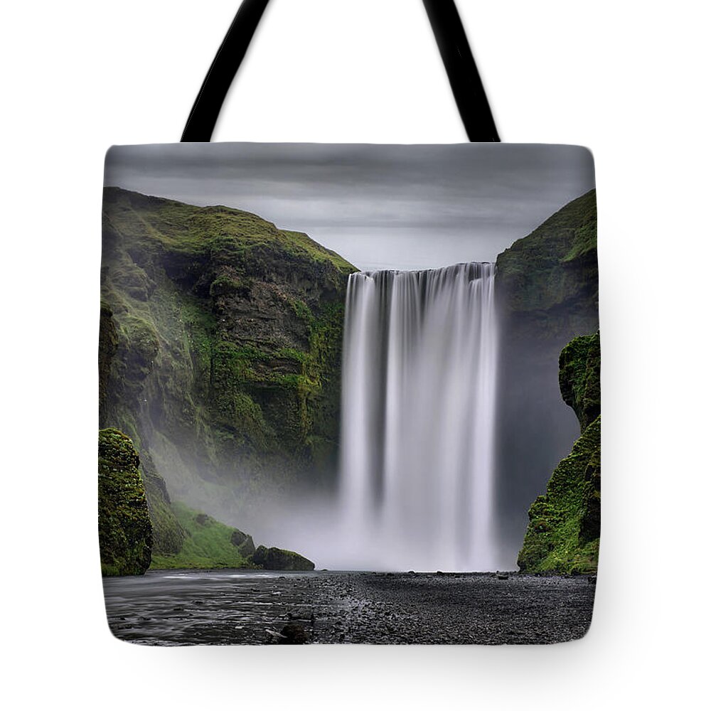 Skogafoss Tote Bag featuring the photograph Iceland - Skogafoss by Olivier Parent