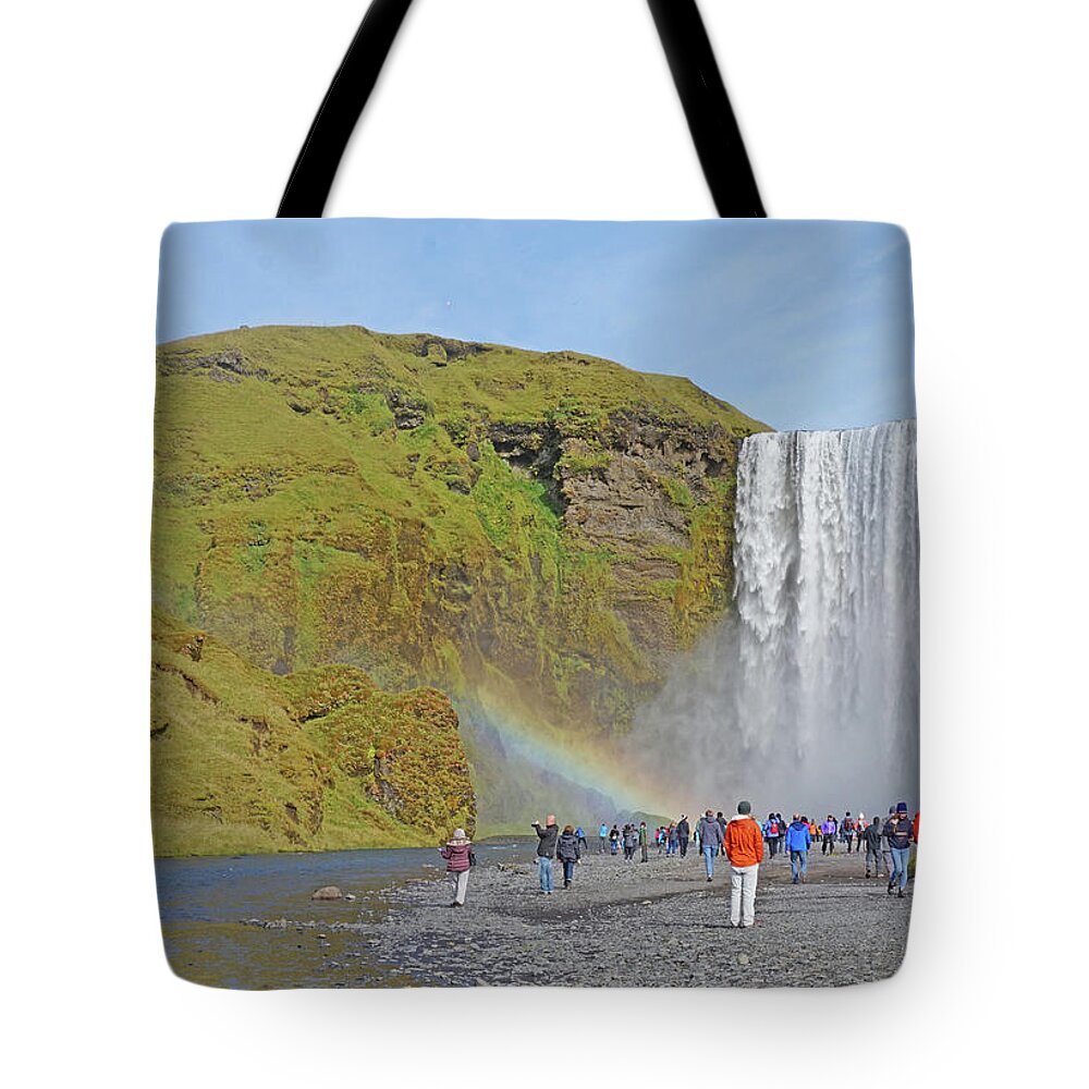 Iceland Tote Bag featuring the photograph Iceland Waterfalls by Yvonne Jasinski