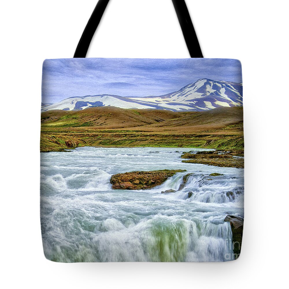 Iceland Tote Bag featuring the photograph Icelandic landscape by Izet Kapetanovic