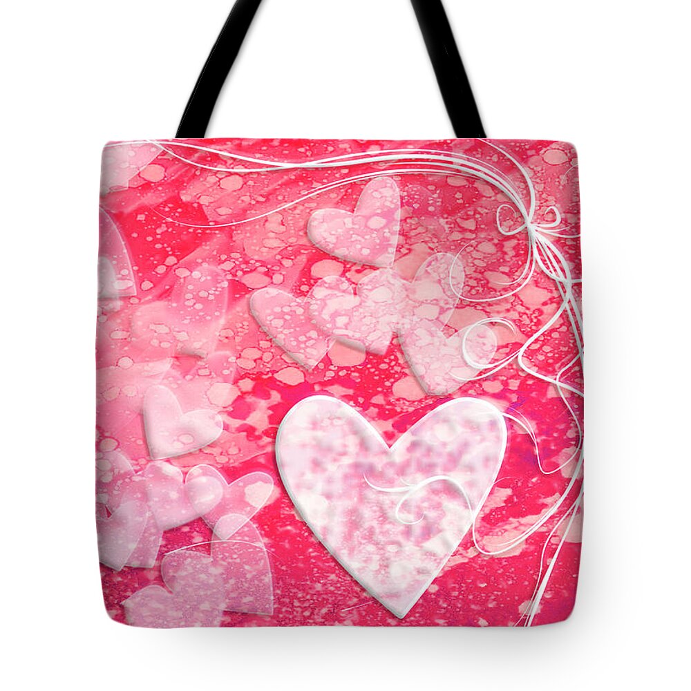 Hearts Tote Bag featuring the mixed media Icing on the Cake by Moira Law