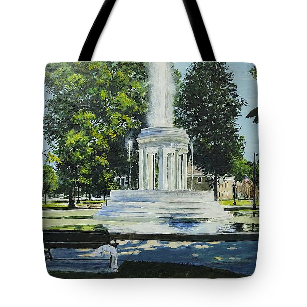Marshall Michigan Tote Bag featuring the painting Icon by William Brody