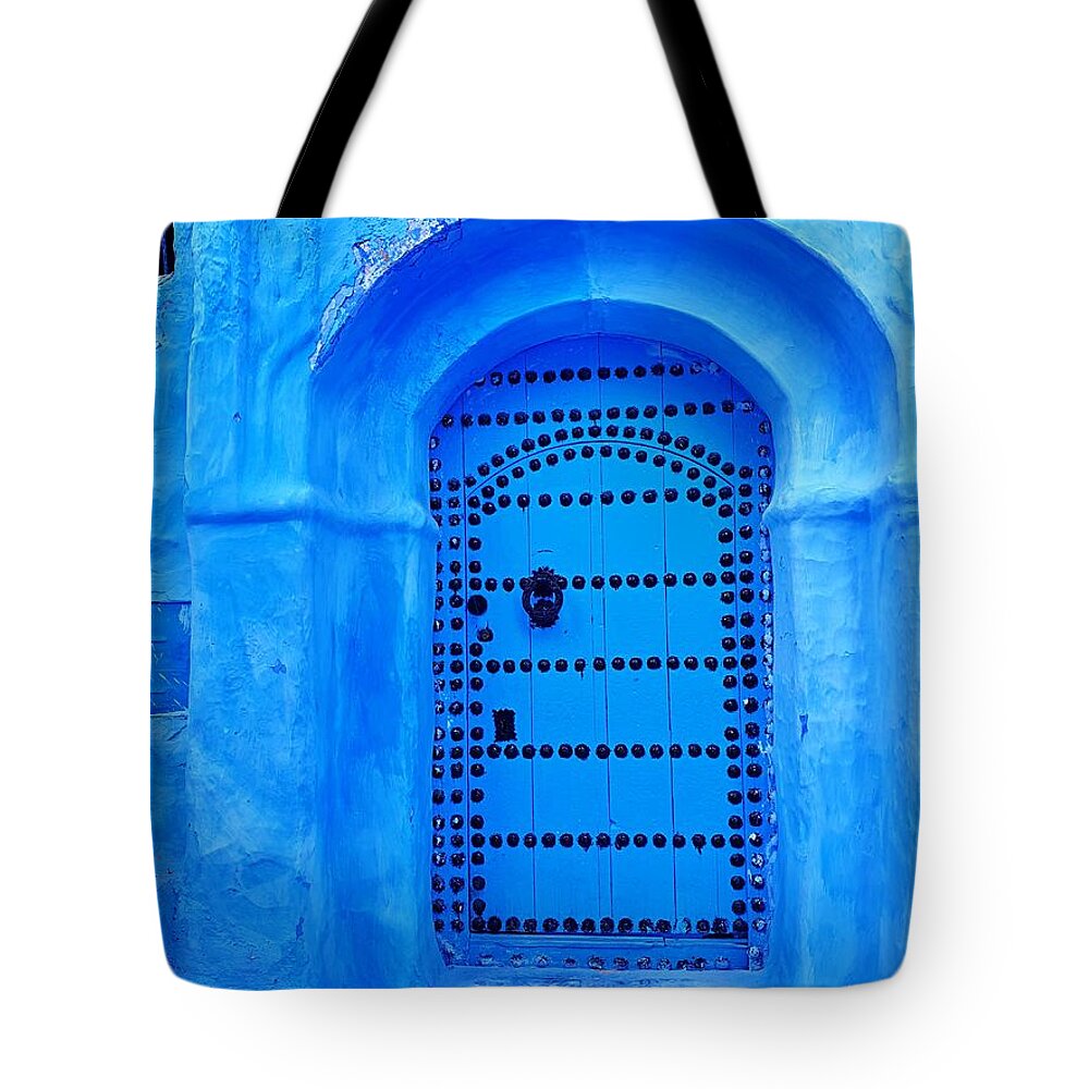 Blue Tote Bag featuring the photograph Icy Blue by Andrea Whitaker