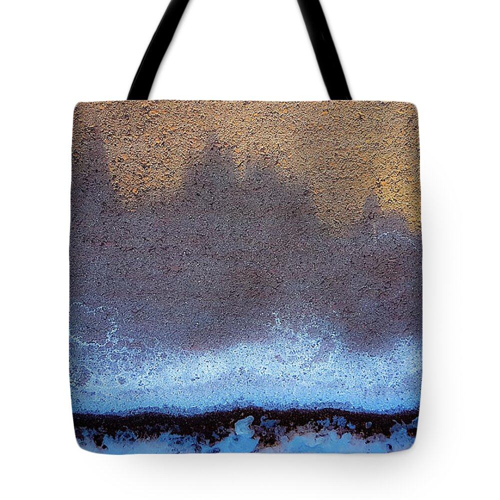Abstract Tote Bag featuring the photograph Icy landscape by Casper Cammeraat