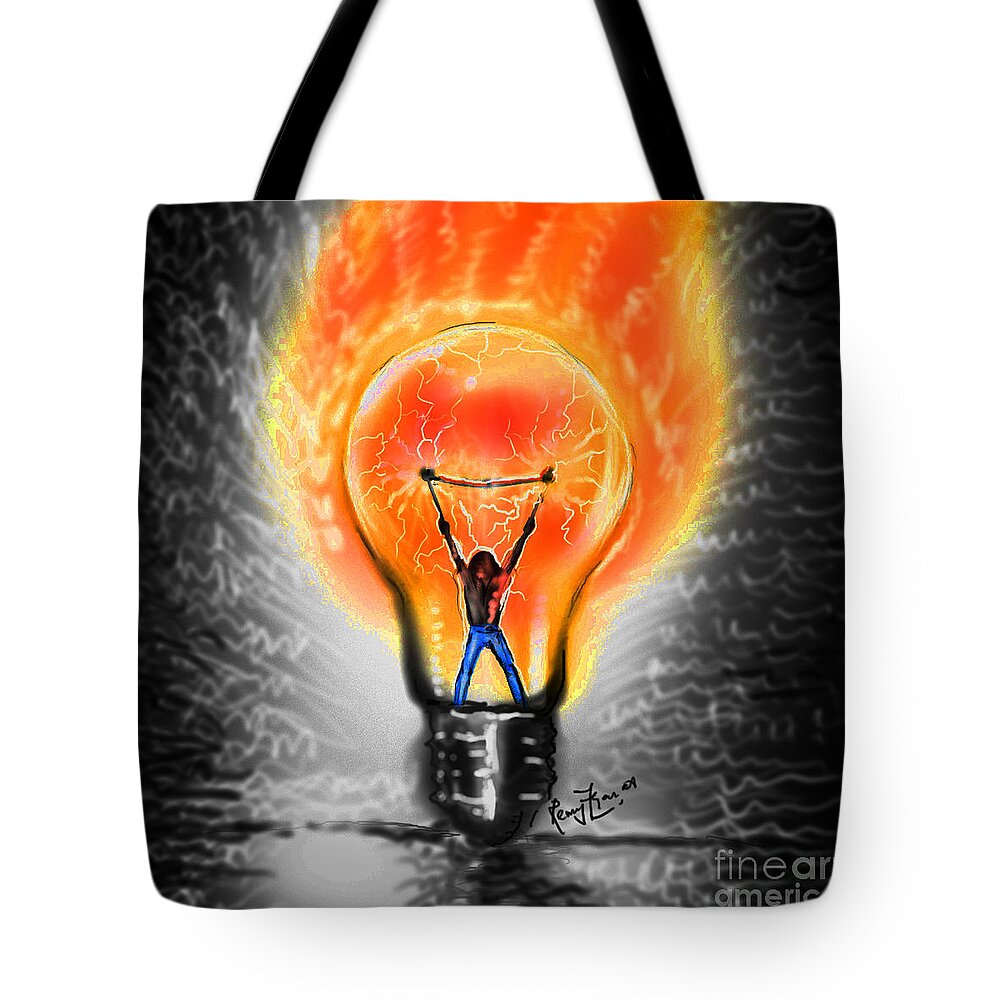 Idea Painting Tote Bag featuring the painting Ideas by Remy Francis