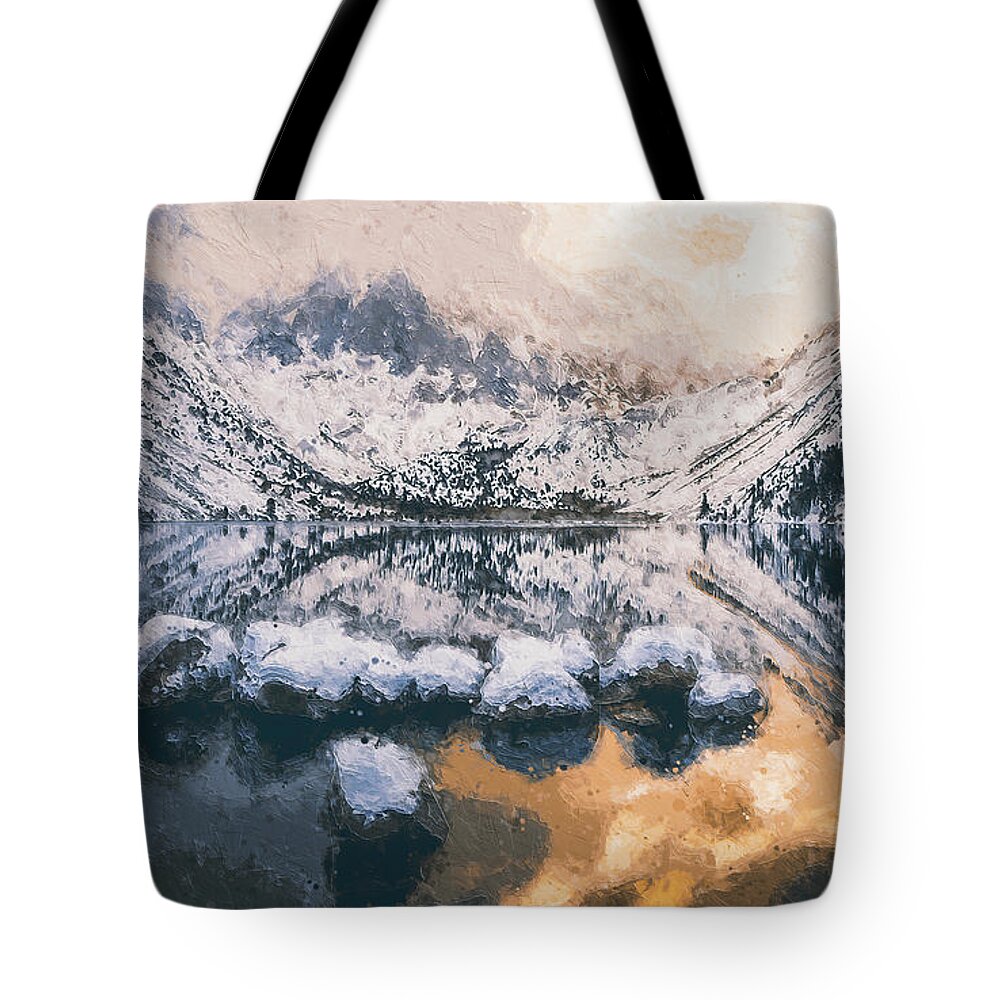 Winter Comes Tote Bag featuring the painting If Winter comes - 35 by AM FineArtPrints