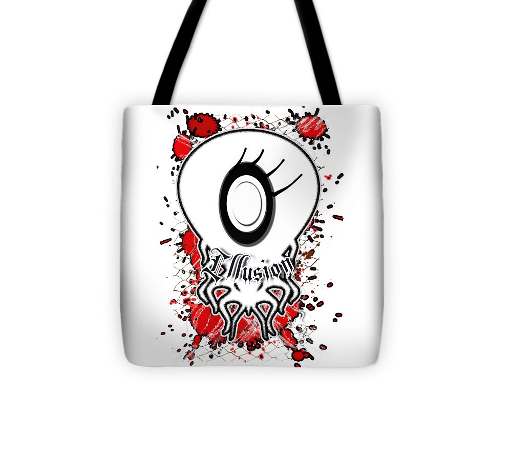 Illusion Tote Bag featuring the digital art Illusion a Floater Spy Ghost Impression Ghost Hunt Halloween by Delynn Addams