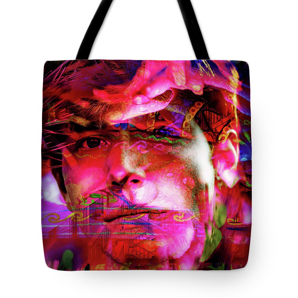 Collage Tote Bag featuring the digital art Imagination by John Vincent Palozzi