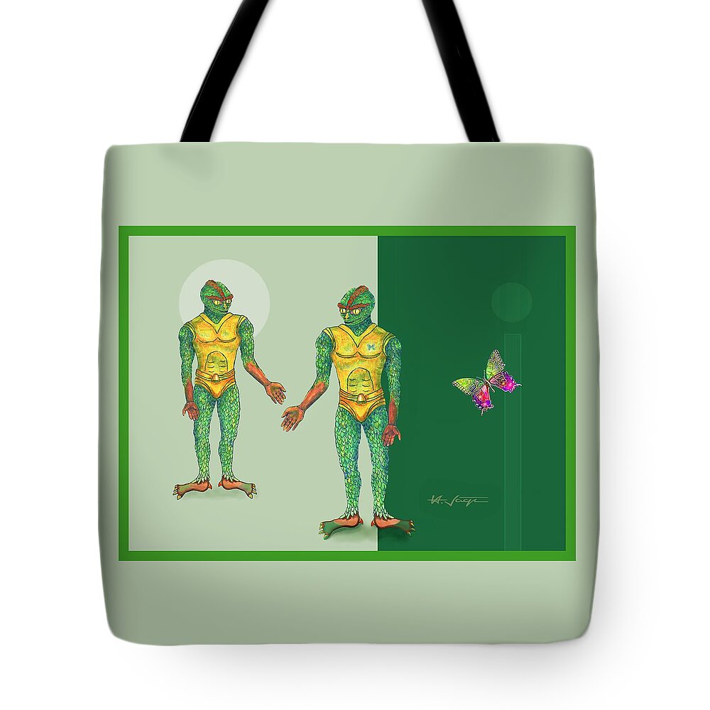 Imagination Tote Bag featuring the painting Imagine. . . by Hartmut Jager