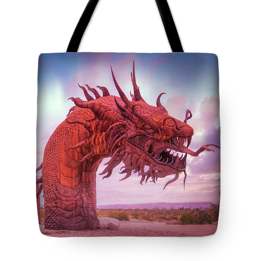 Anza Borrego Dragon Tote Bag featuring the photograph Imagining Dragons by Rebecca Herranen