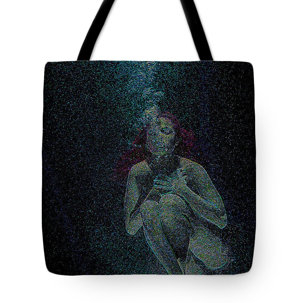 Immersion Tote Bag featuring the mixed media Immersion by Alex Mir