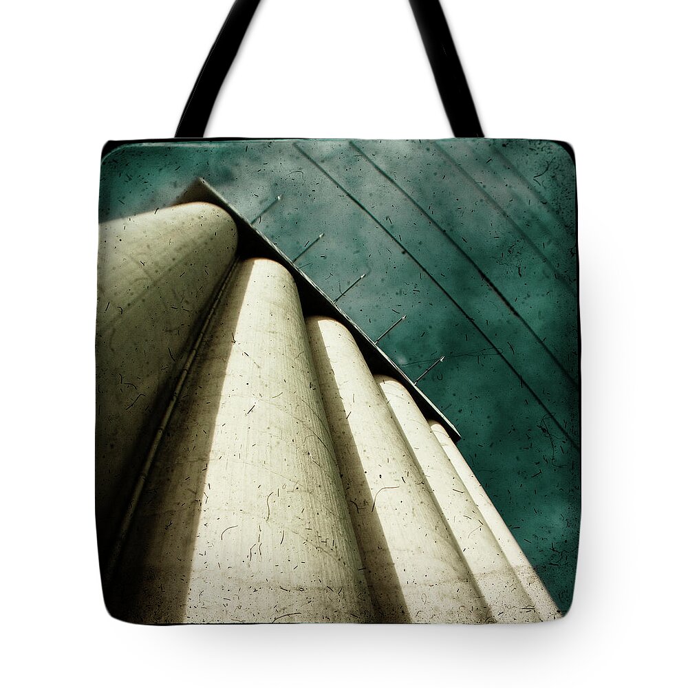 Industrial Tote Bag featuring the photograph Impending Doom by Andrew Paranavitana