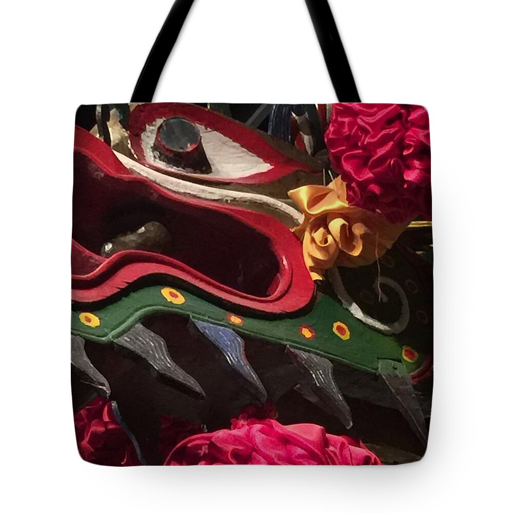 Dragon Tote Bag featuring the photograph Good Fortune by Kerry Obrist
