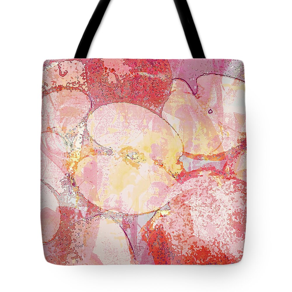 Apples Tote Bag featuring the digital art Impression of Apples by Nancy Olivia Hoffmann