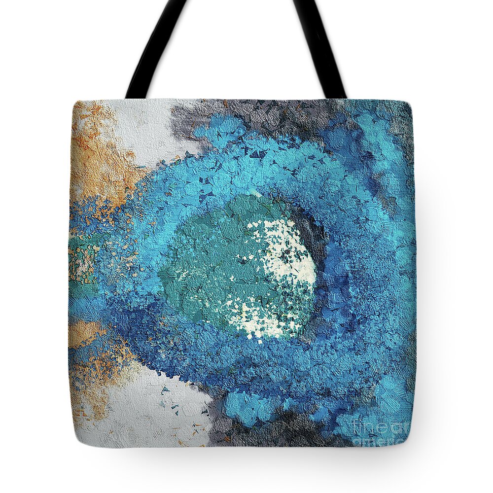 Abstract Tote Bag featuring the ceramic art Improvisation 9180 by Bentley Davis