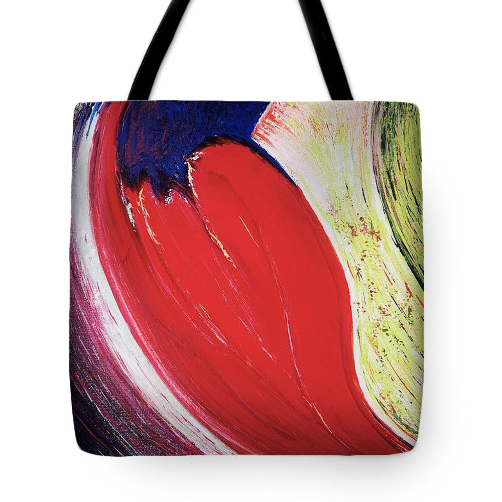 Abstract Tote Bag featuring the painting In a drop of water by Jarek Filipowicz