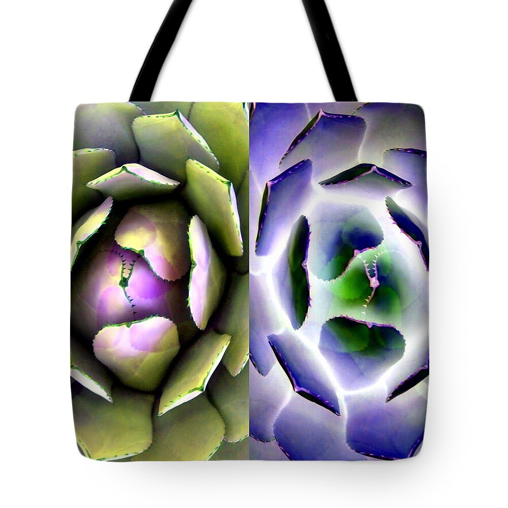 Abstract Tote Bag featuring the painting In eternal bloom by Michael Lightsey