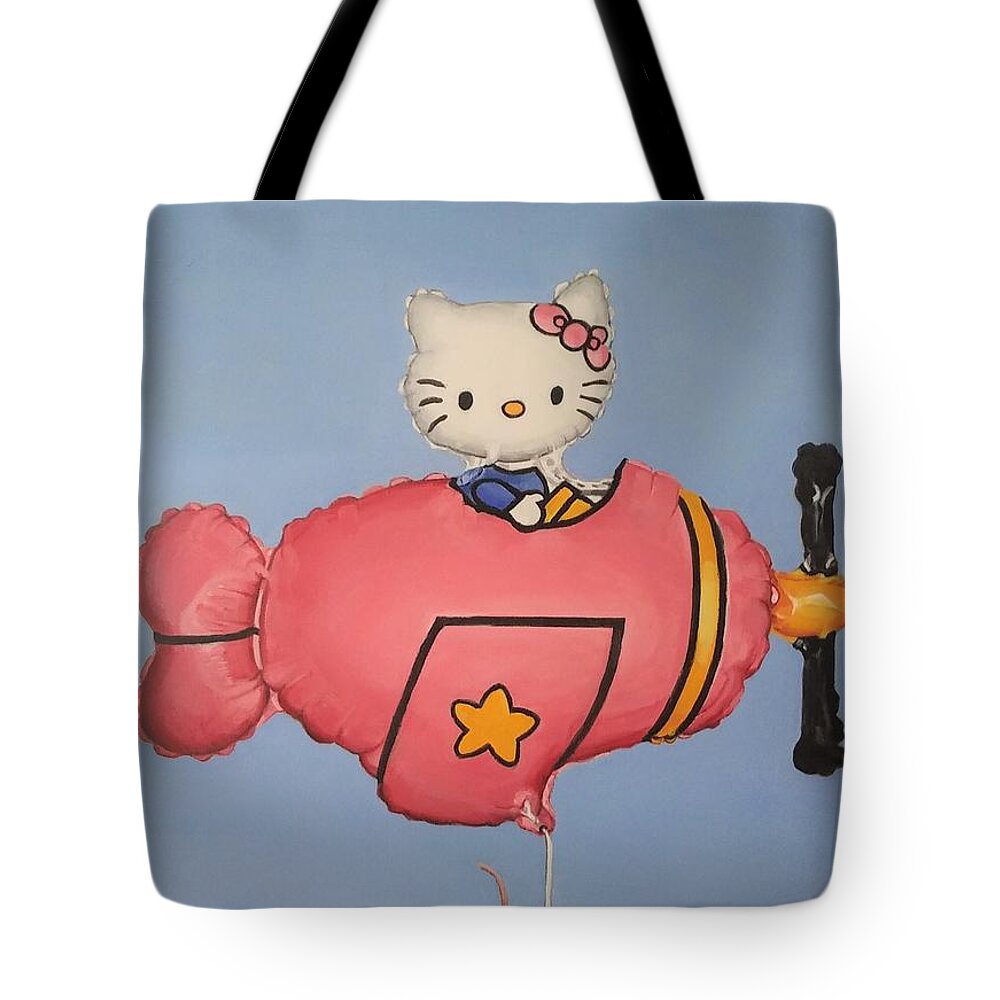 Hello Kitty Tote Bag featuring the painting In Search Of A Better Mousetrap by Jean Cormier