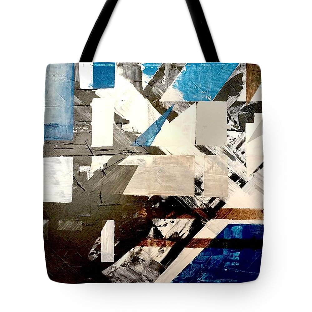 Abstract Art Tote Bag featuring the painting In the City II by Jeremiah Ray