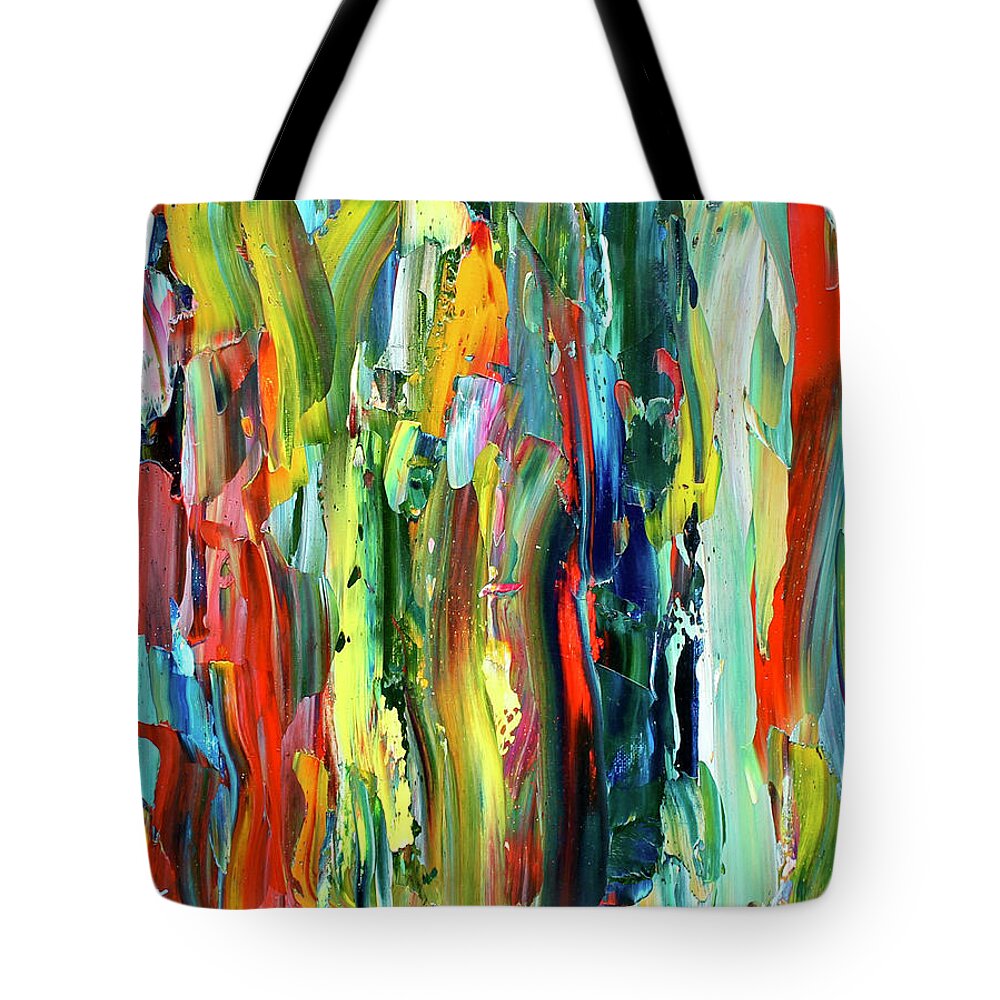 Colorful Tote Bag featuring the painting In The Depths by Teresa Moerer