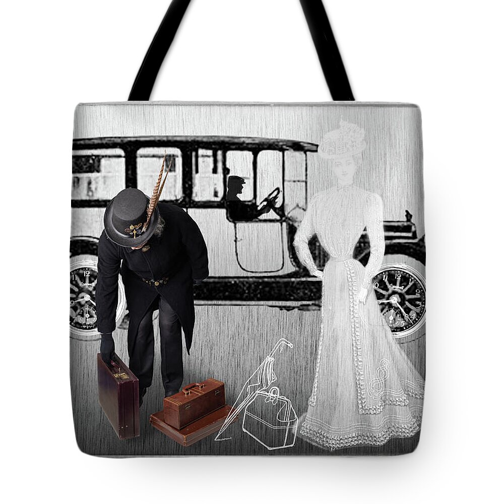 Steampunk Tote Bag featuring the photograph In the Fast Lane by Jean Gill