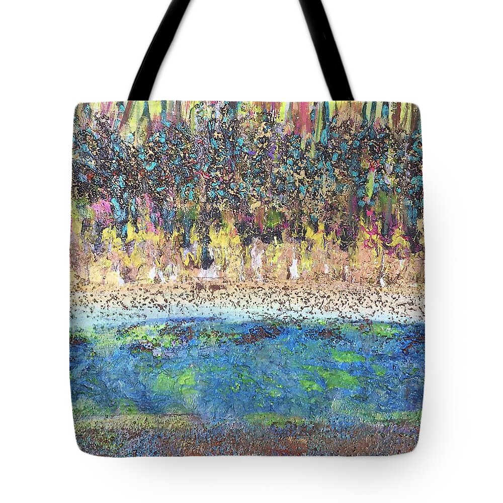 Dreamscape Tote Bag featuring the painting In To The Twilight by Rowena Rizo-Patron