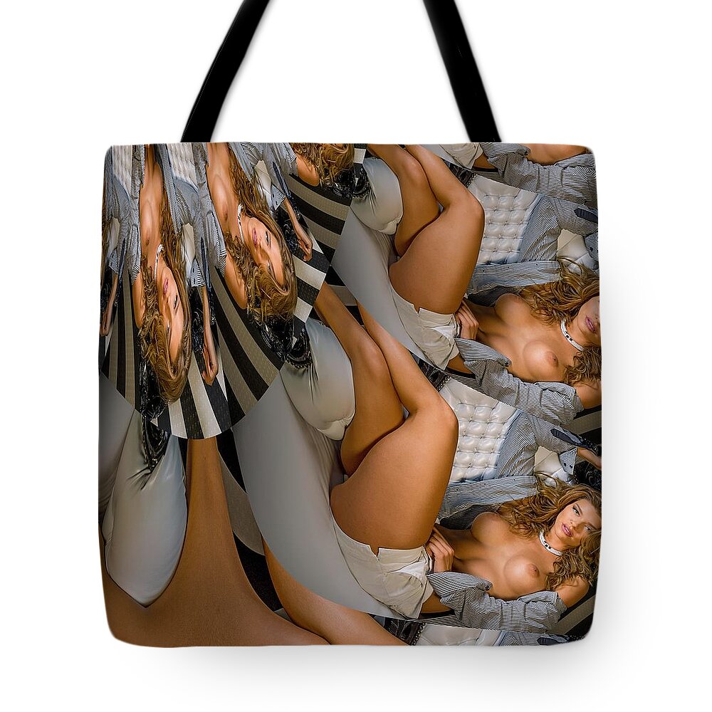 Naked Tote Bag featuring the digital art Ineedadrink Harmony by Stephane Poirier