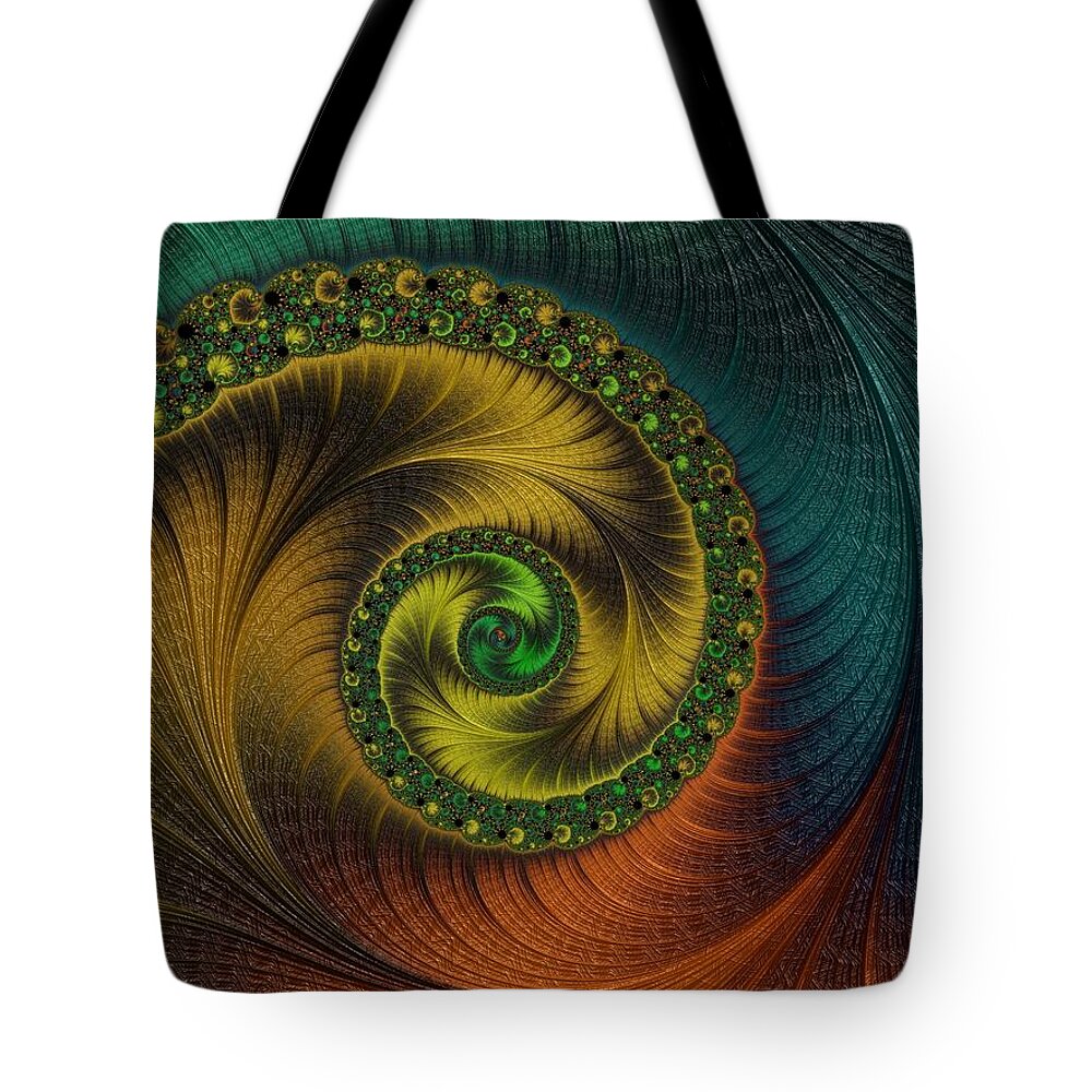 Fractal Tote Bag featuring the digital art Infinity #6 by Mary Ann Benoit