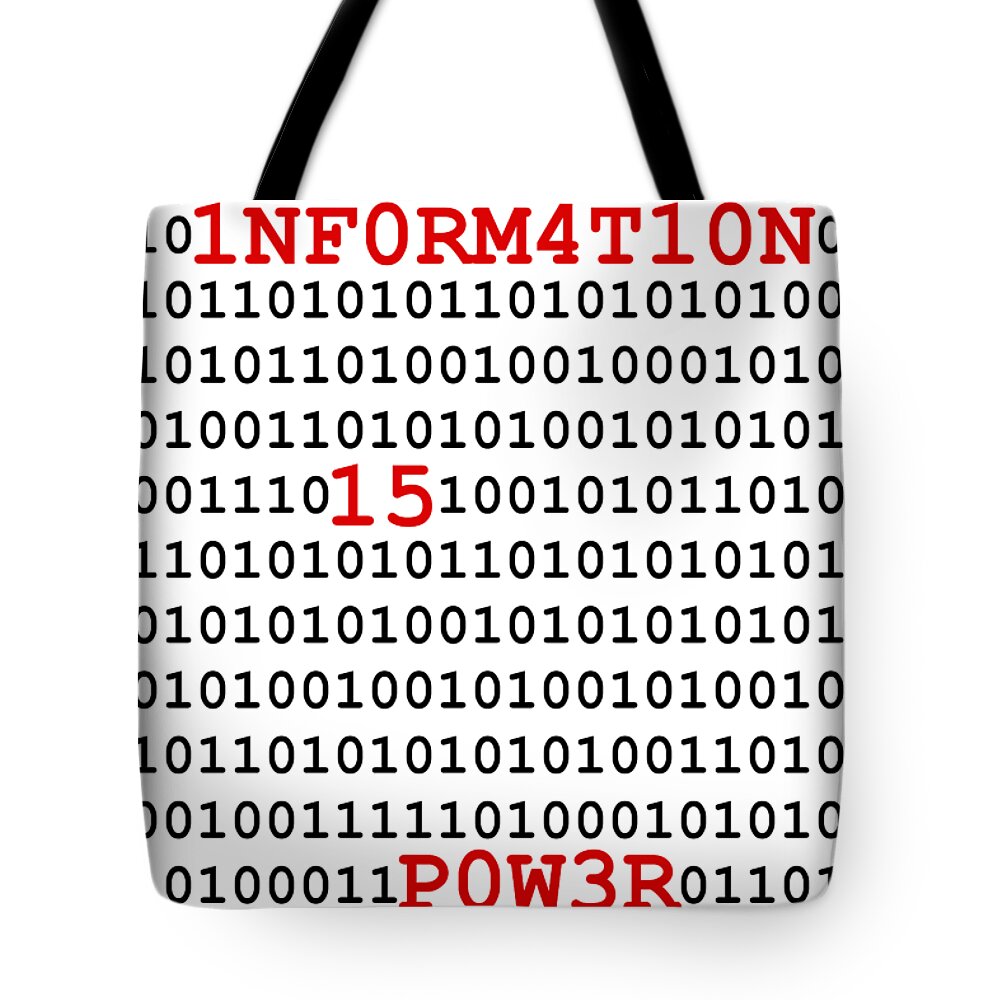 Richard Reeve Tote Bag featuring the digital art Information Is Power by Richard Reeve