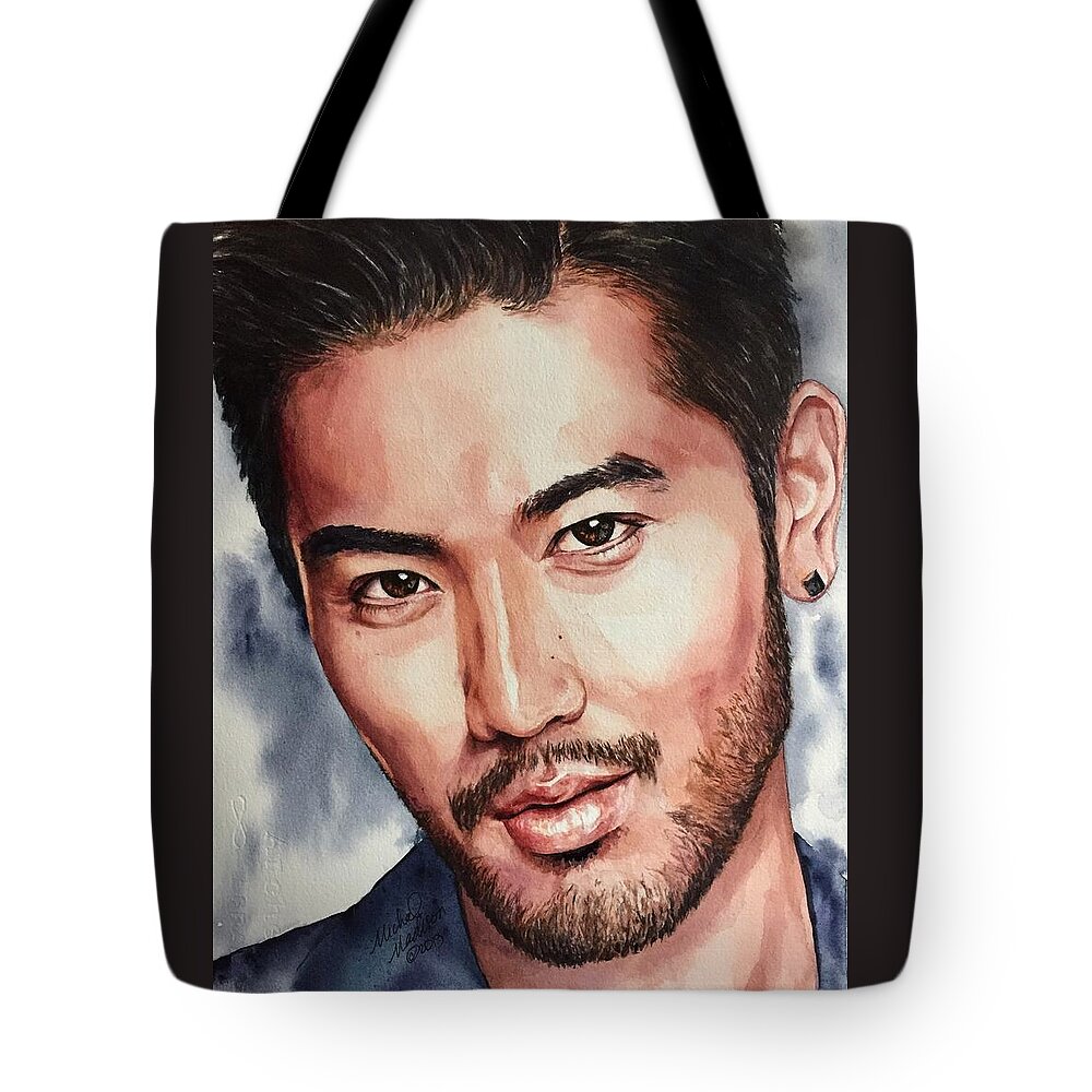 Godfrey Gao Tote Bag featuring the painting Inner Power by Michal Madison