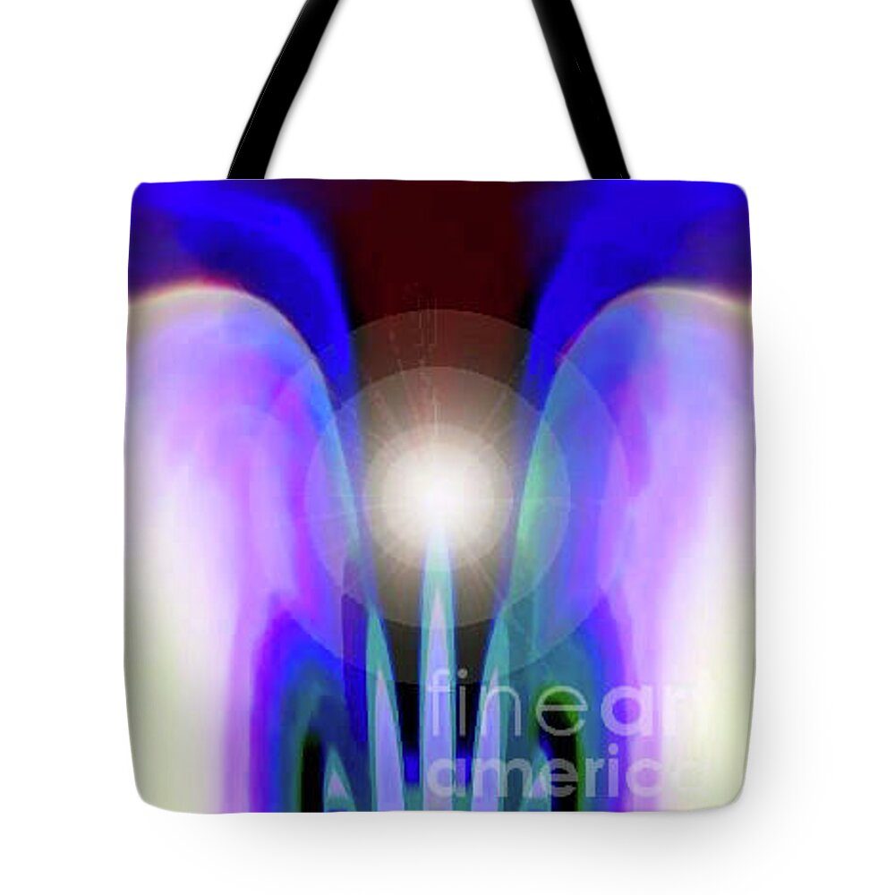 Purple Tote Bag featuring the photograph Inner Radiance by Shirley Moravec