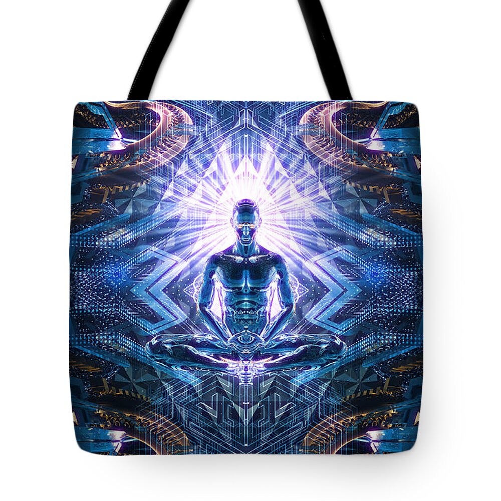 Yoga Tote Bag featuring the digital art Insight by Filip Zaruba