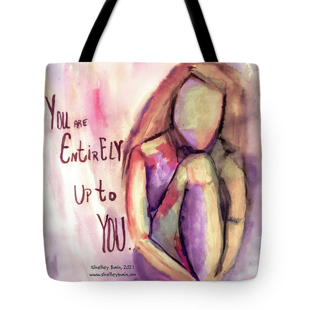 Daily Tote Bag featuring the mixed media Inspiration # 33 by Shelley Bain