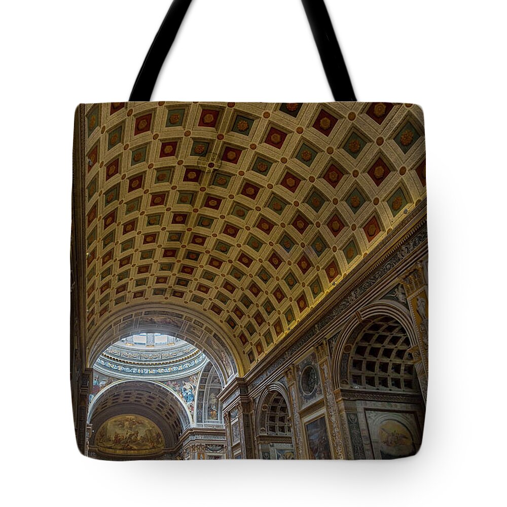 Italy Tote Bag featuring the photograph Interior of Basilica of Sant Andrea in Mantua by W Chris Fooshee