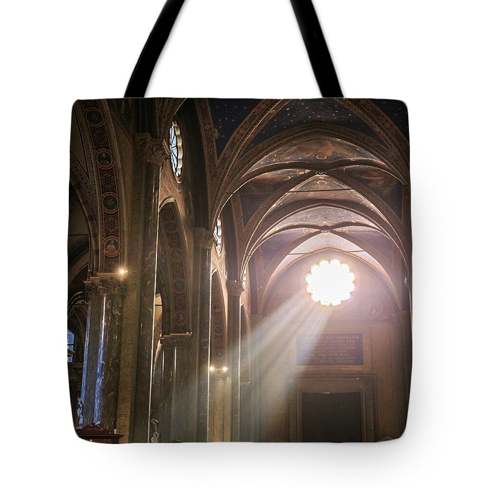 Ancient Tote Bag featuring the photograph Interior of Santa Maria sopra Minerva by Fabiano Di Paolo