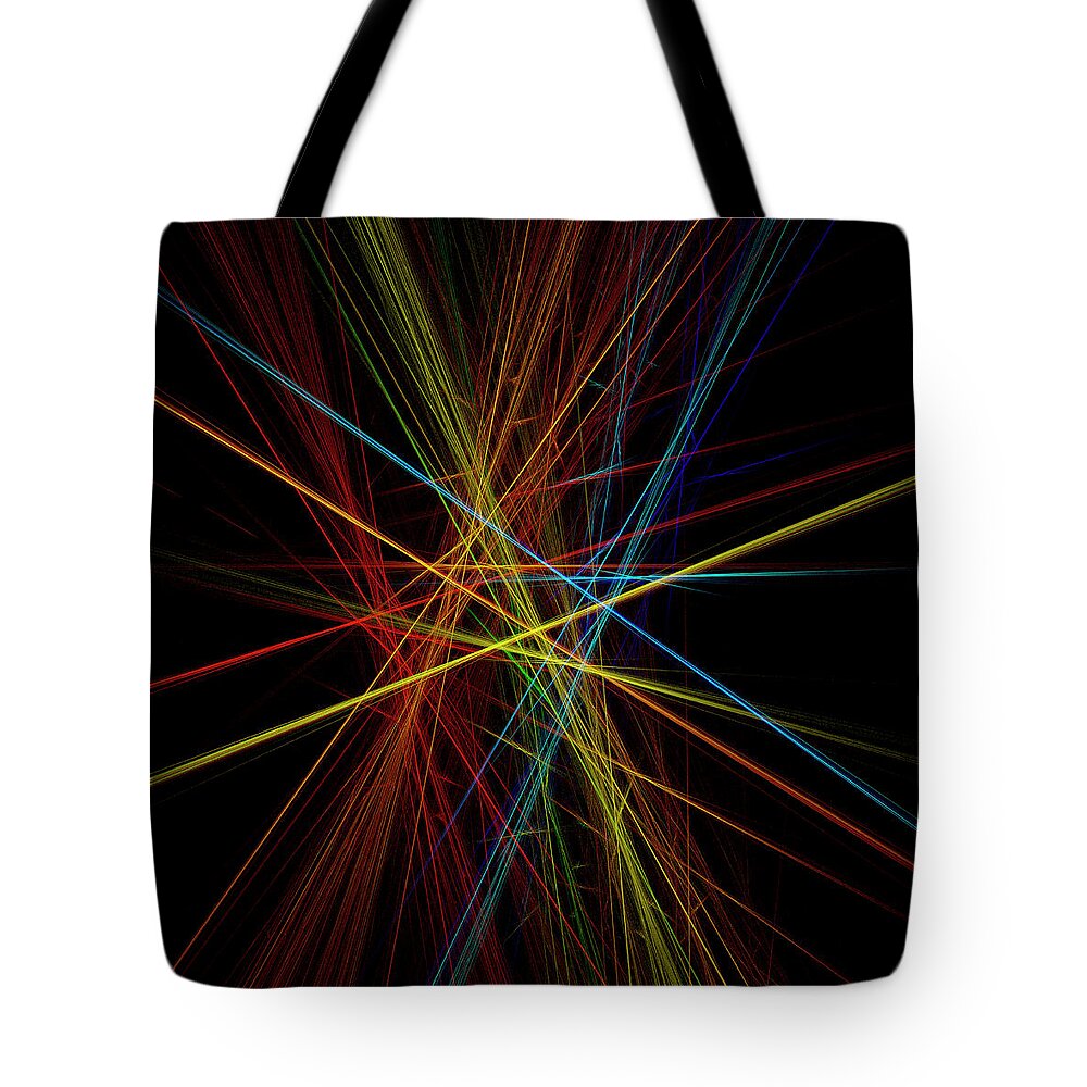 Rick Drent Tote Bag featuring the digital art Intersect by Rick Drent