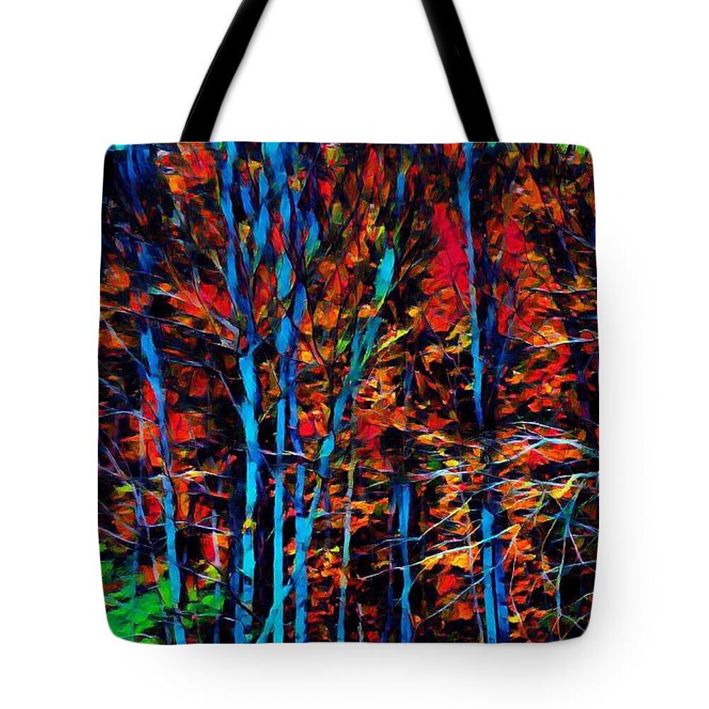 Forest Tote Bag featuring the painting Into the Forest by Ally White