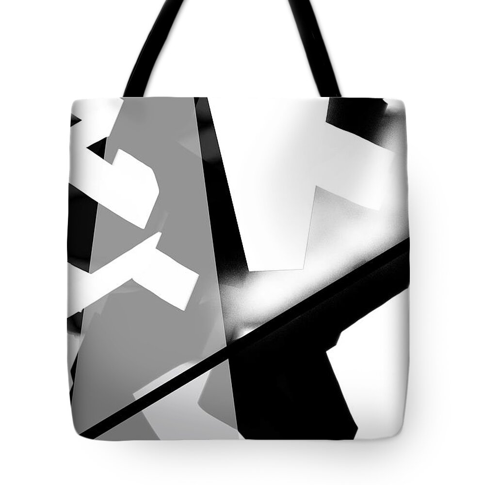 Abstract Art Tote Bag featuring the digital art Into the Forest by Jeremiah Ray
