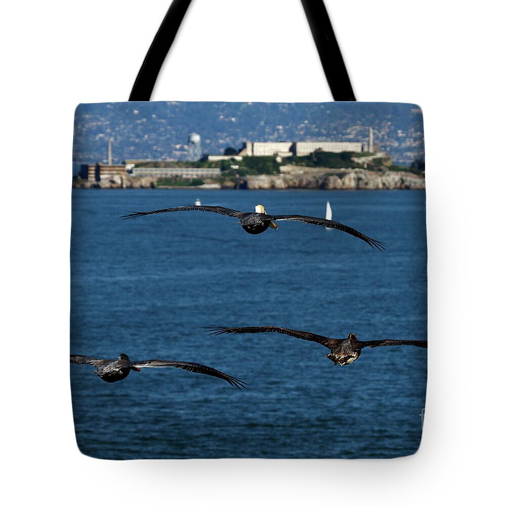 Alcatraz Island Tote Bag featuring the photograph Inward Bound by fototaker Tony
