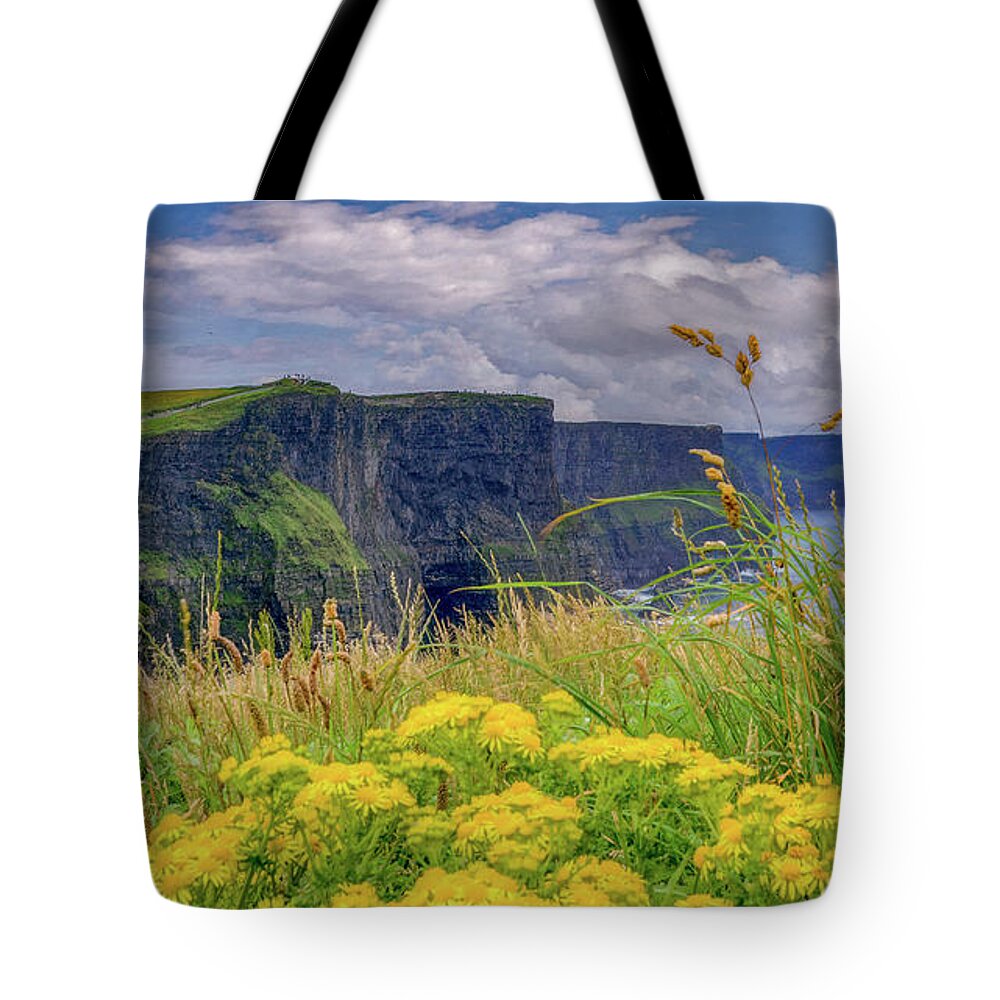 Cliffs Of Moher Tote Bag featuring the photograph Ireland's Cliffs of Moher by Marcy Wielfaert