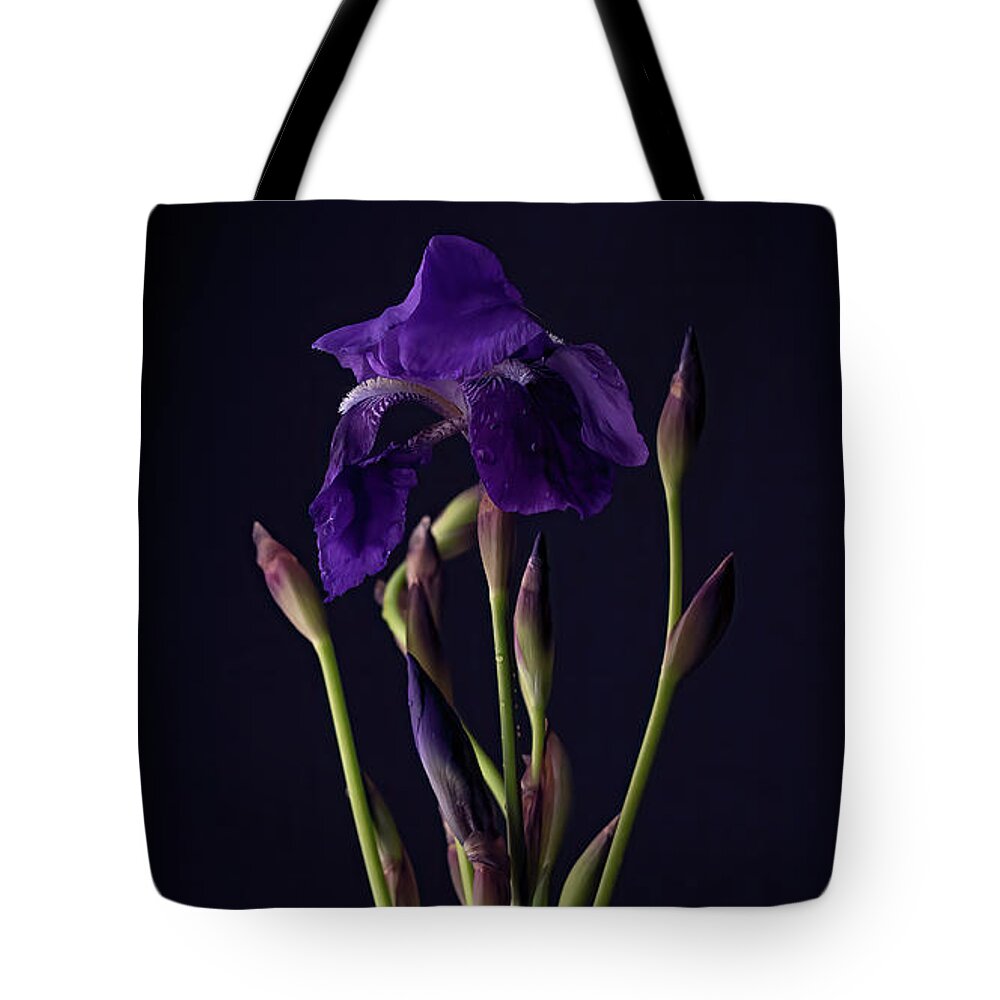 Purple Tote Bag featuring the photograph Iris by Holly Ross
