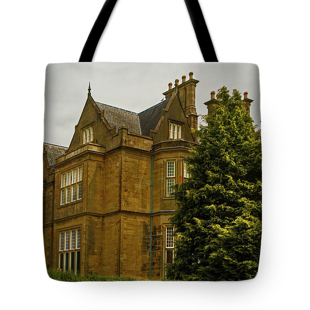 Ireland Tote Bag featuring the photograph Irish Manor House by Edward Shmunes