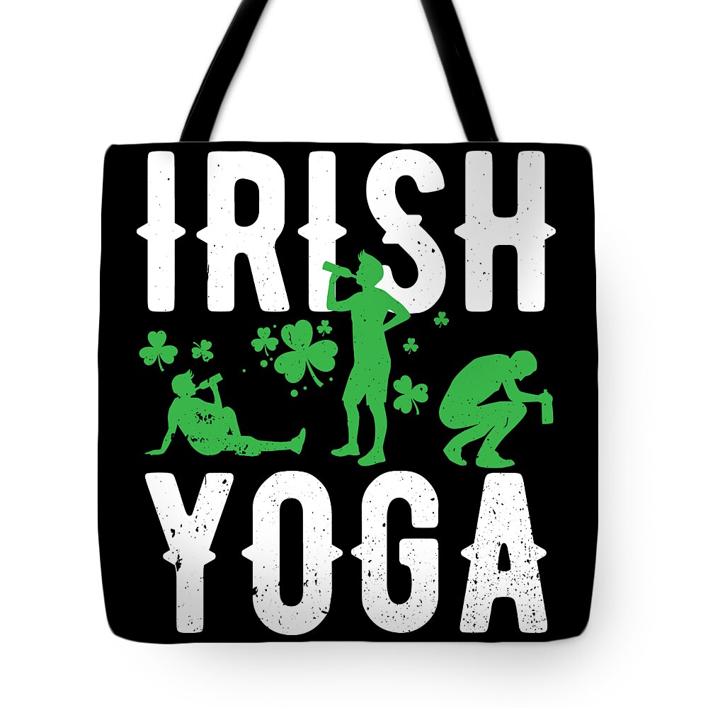 Irish Yoga Funny St Patricks Day Beer Drinking Gift Tote Bag by Haselshirt  - Pixels