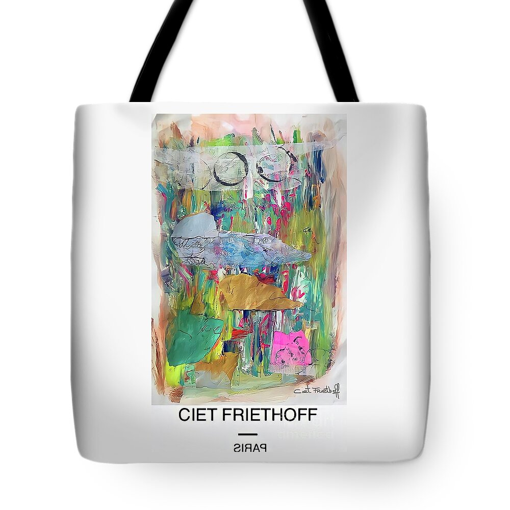 Tangle Scrabble Tote Bag featuring the mixed media Is there a crocodile in here? by Ciet Friethoff