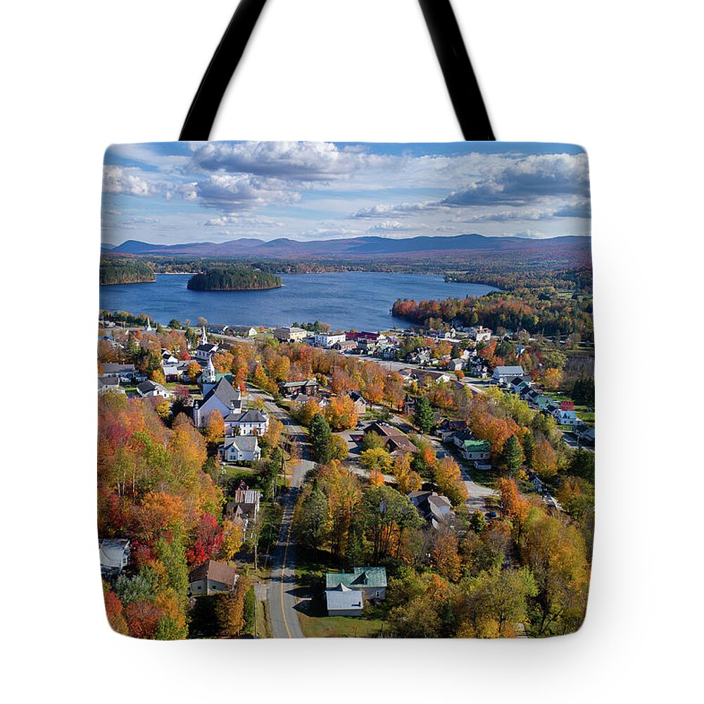 Island Pond Tote Bag featuring the photograph Island Pond Vermont by John Rowe
