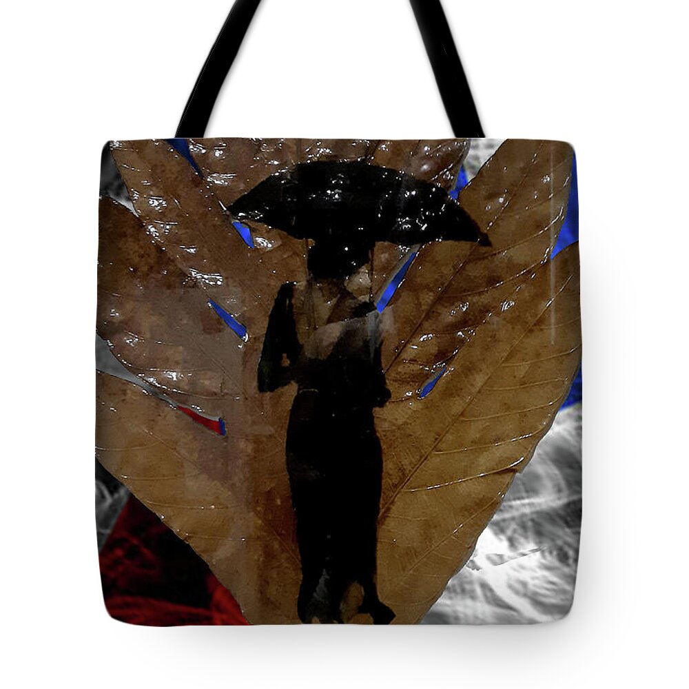 Rain Tote Bag featuring the digital art It is Rainin by Carlos Laster