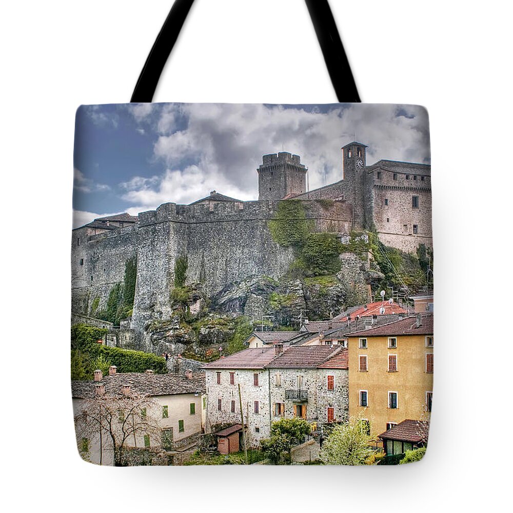 Ancient Tote Bag featuring the photograph Italian Castle - Landi Castle of Bardi - Italy by Paolo Signorini