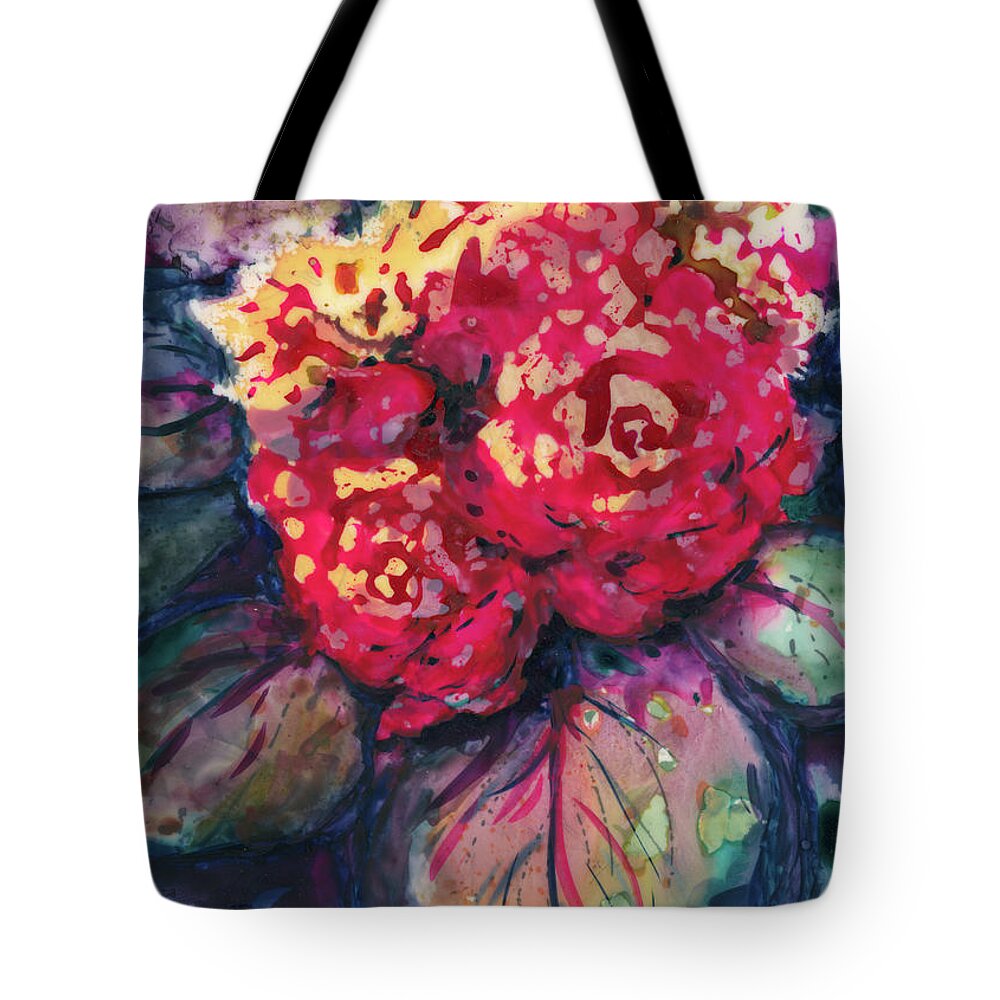 Party Tote Bag featuring the painting It's a Party by Lois Blasberg