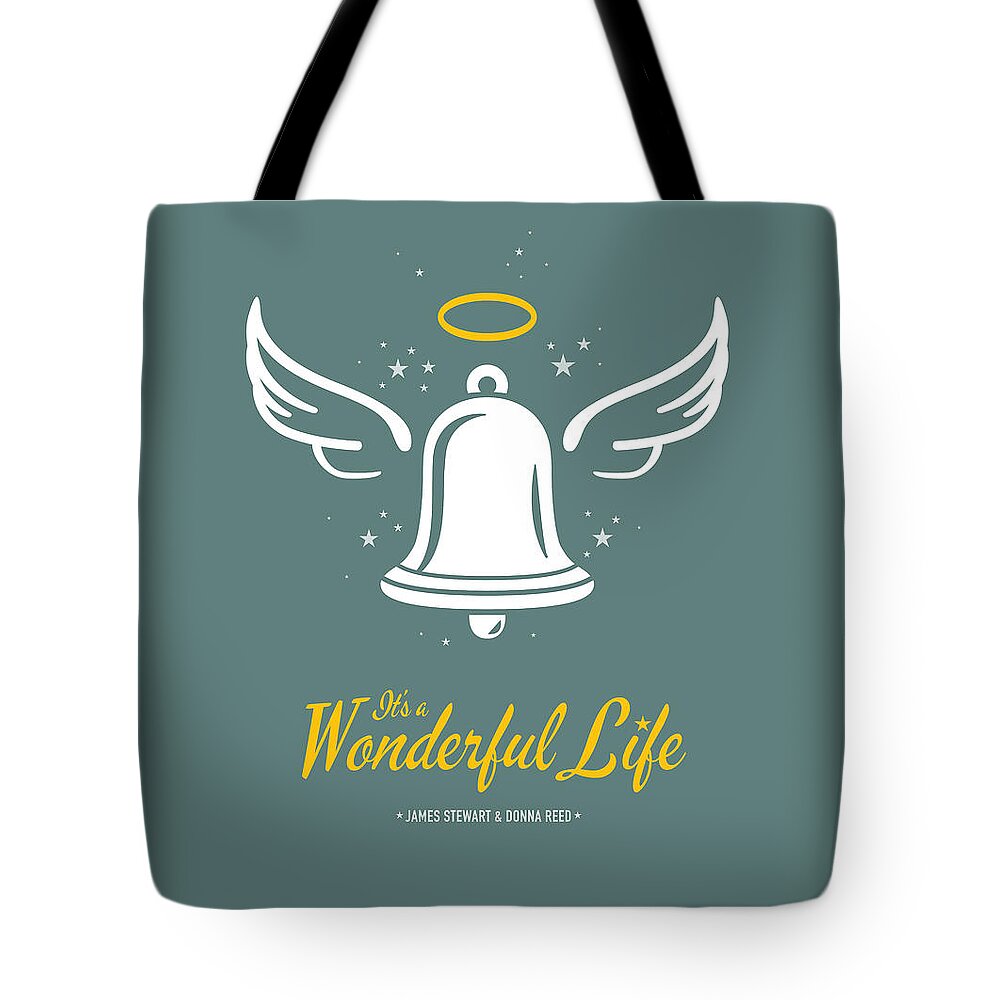 It's A Wonderful Life Tote Bag featuring the digital art It's a Wonderful Life - Alternative Movie Poster by Movie Poster Boy